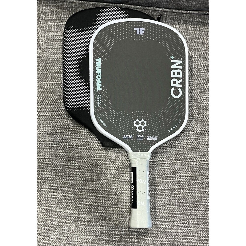 NEW CRBN4 TruFoam Genesis 4 Hybrid Aerocurve Pickleball Paddle With Case